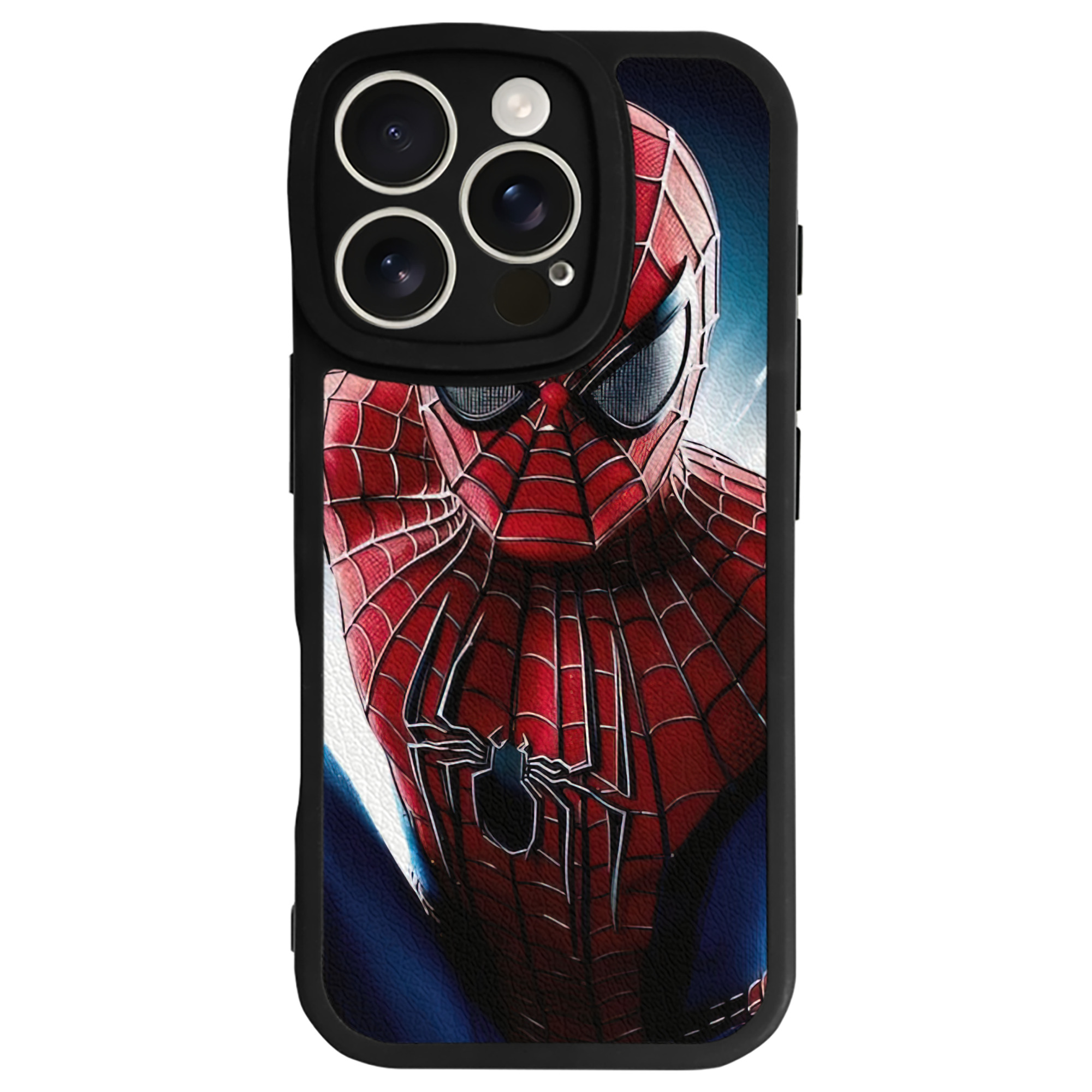 Spider Man スパイダーマン 【iPhone 16シリーズ対応】シリコンスマホケース（レザー調） 材質：シリコン